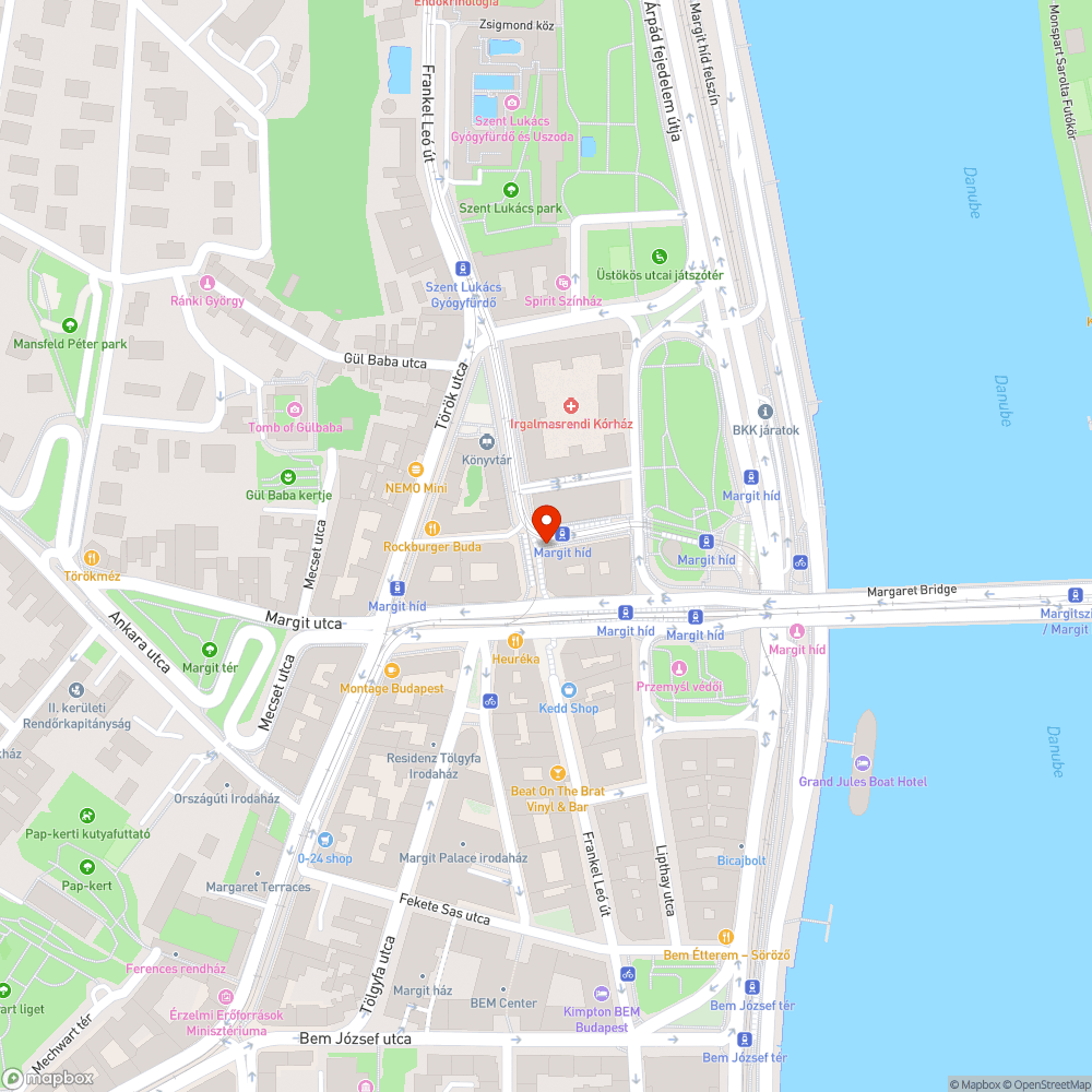 Nem belátható átkelő bejelentés helye