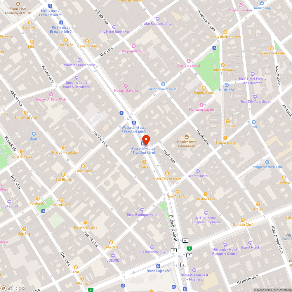 megálló bejelentés helye