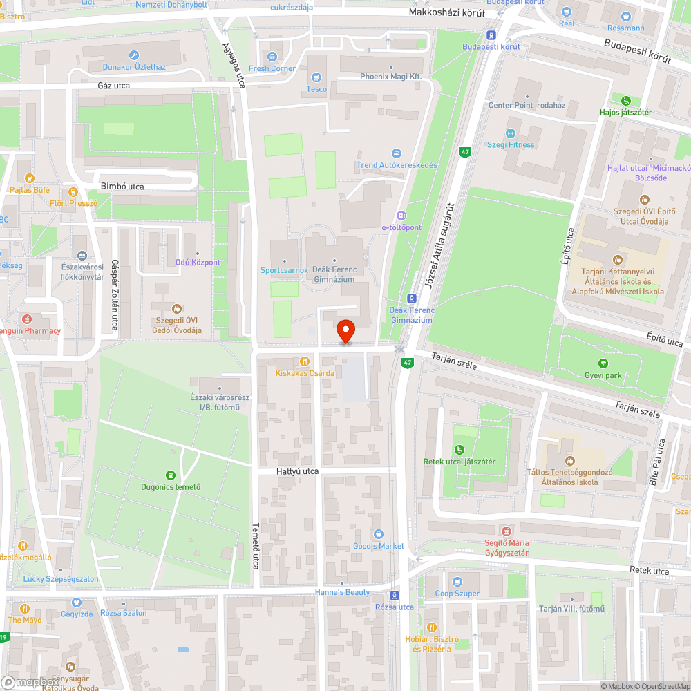 Töredezett kerákpárút és járda bejelentés helye