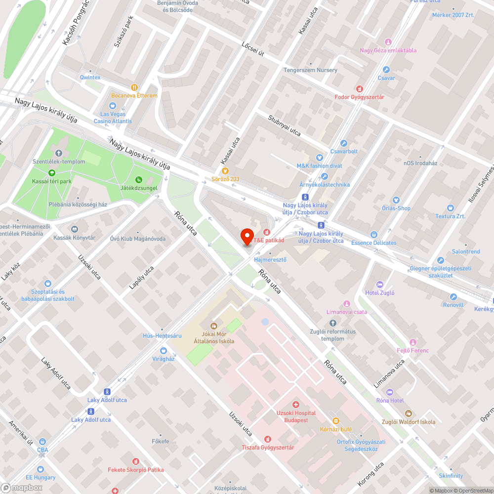 kátyú bejelentés helye