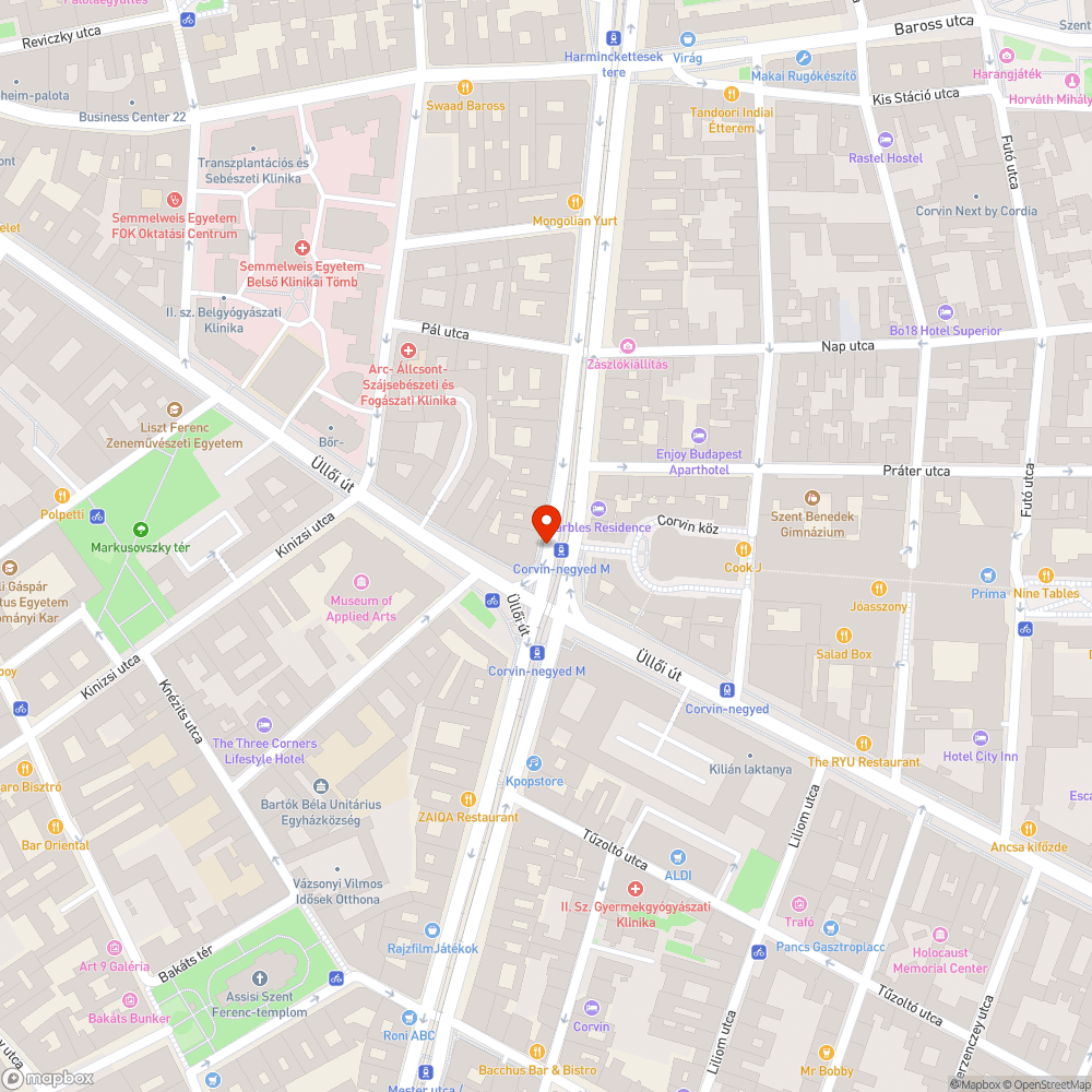 Kátyú - Corvin negyed 4-6 villamosmegálló zebrája,  Móricz/Fehérvári  út felé bejelentés helye