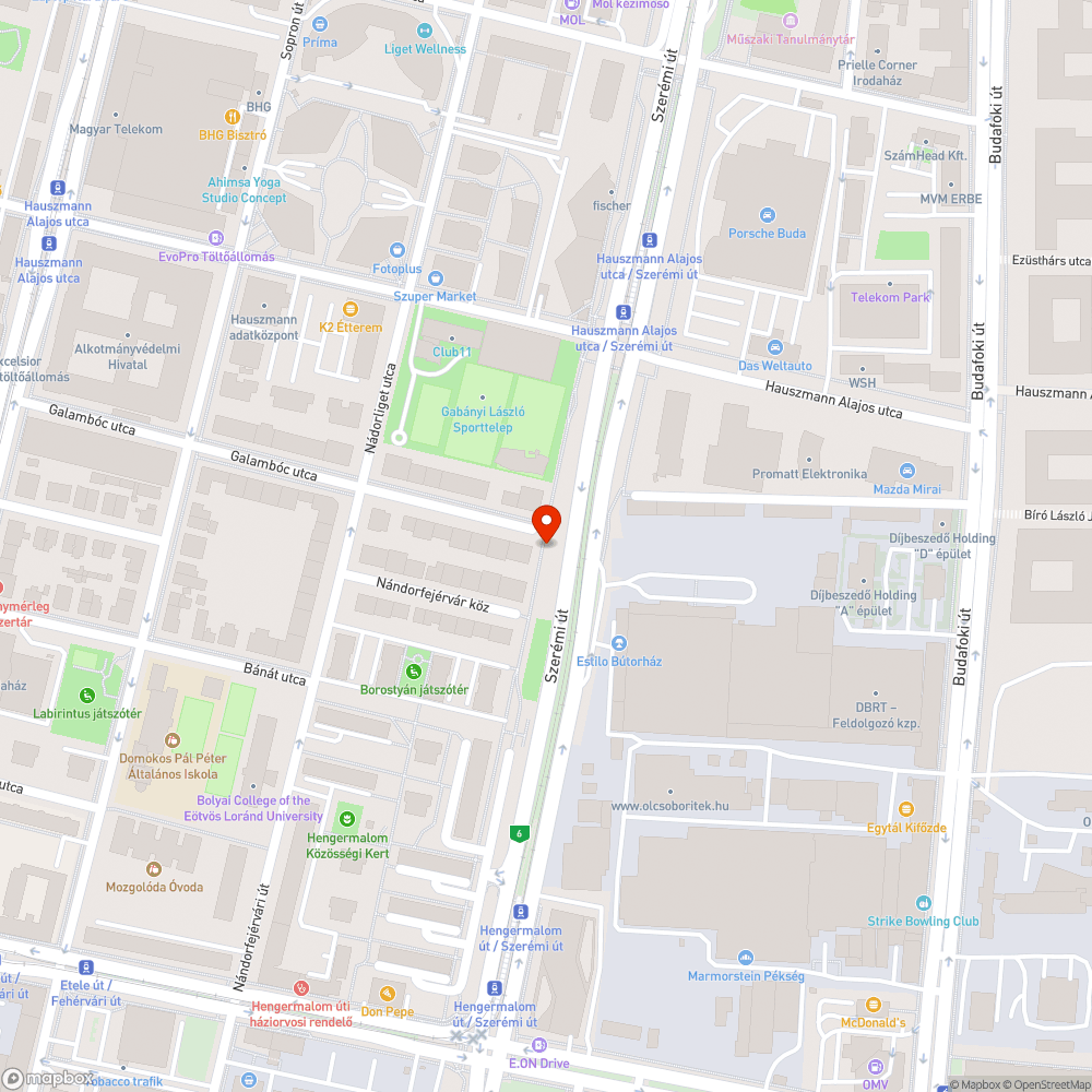 Kerékpárútra megint belógó lombok (Szerémi út) bejelentés helye