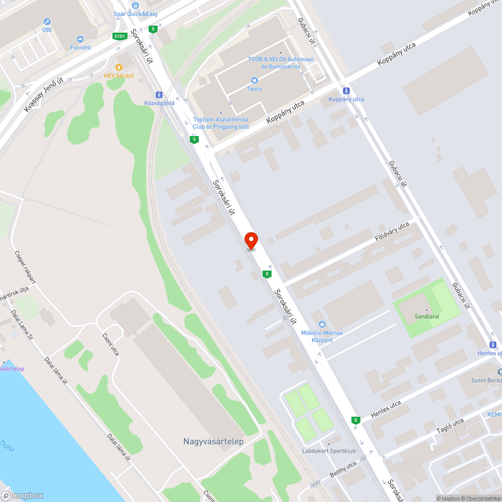 Beszakadt járda bejelentés helye