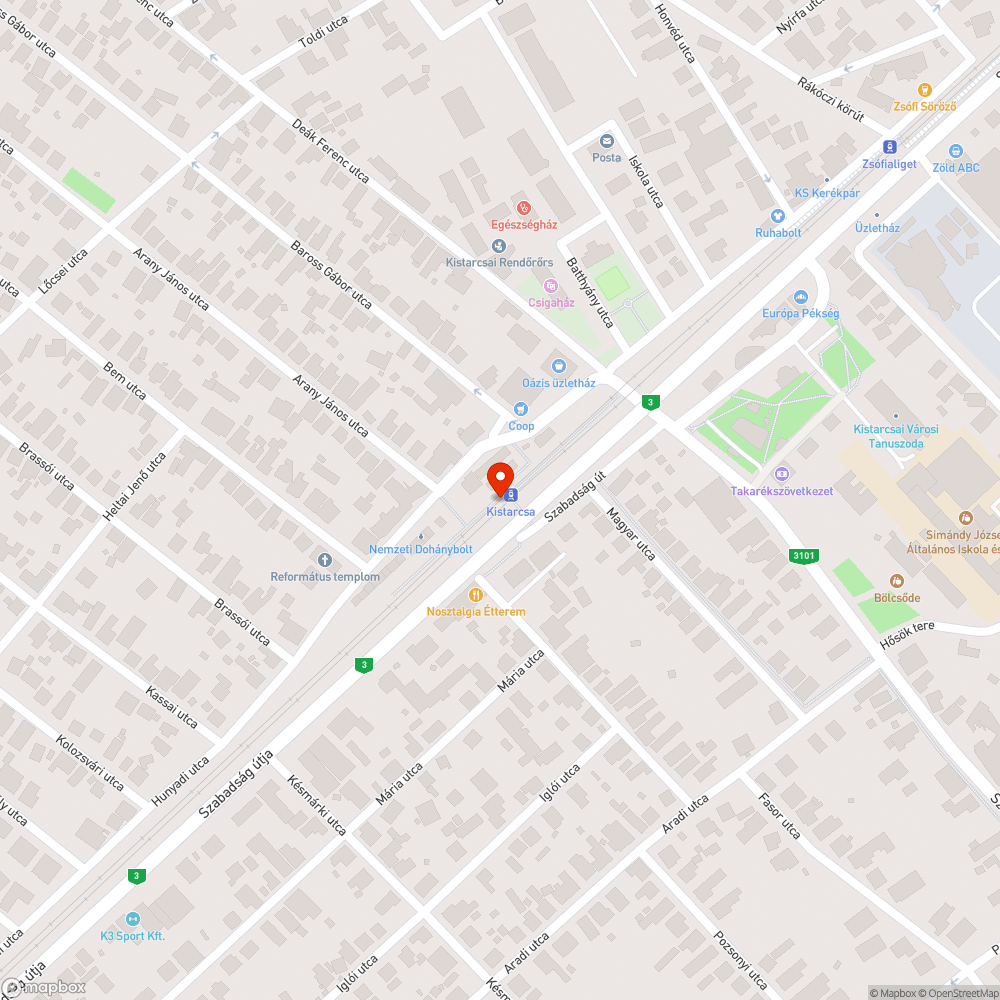 Megfáradt tábla Kistarcsán bejelentés helye