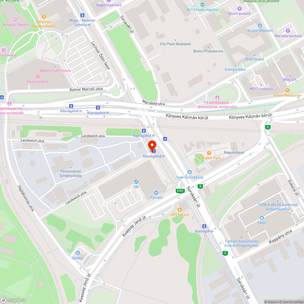 Veszélyes járdaszakasz bejelentés helye