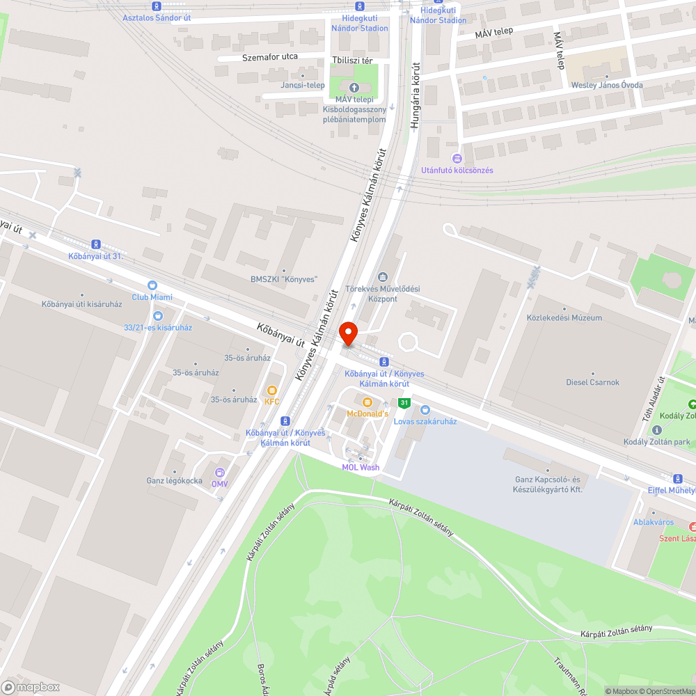 Vízelvezetési probléma a kerékpárúton bejelentés helye