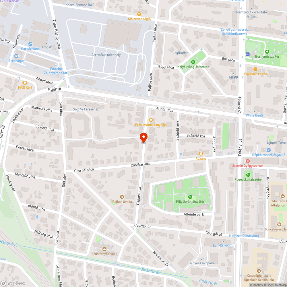 Kiszáradt fa bejelentés helye