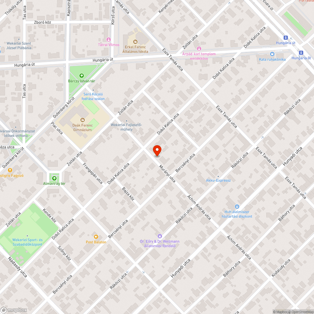 Kiszáradt fa bejelentés helye