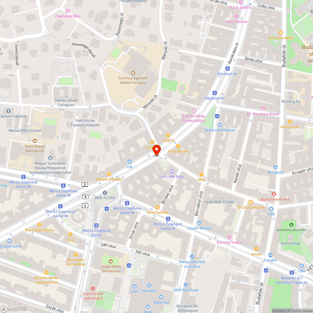 Hetek óta növekvő csikkek sokasága a kuka mellett /újra/- Budapest, Bartók Béla út 48  Városüzemeltetés bejelentés helye