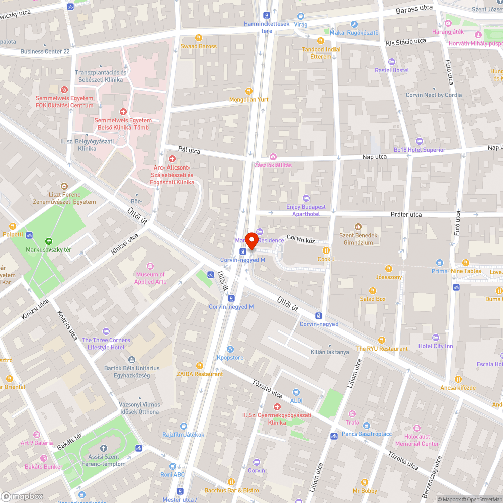 Két hónapja hiányzó elem a Corvin köz burkolatában bejelentés helye