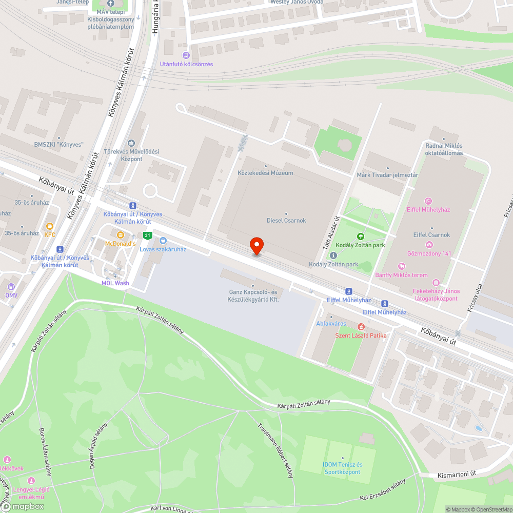 Lassan derékig erő gaz a Kőbányai úti kerékpár út mentén bejelentés helye