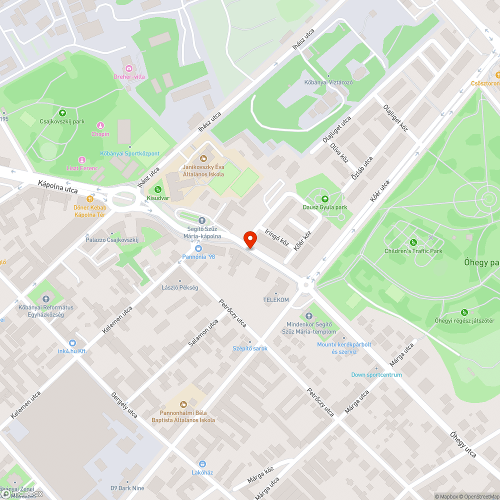 Óhegy utcai kerékpárút - elhanyagolt kapubehajtó bejelentés helye