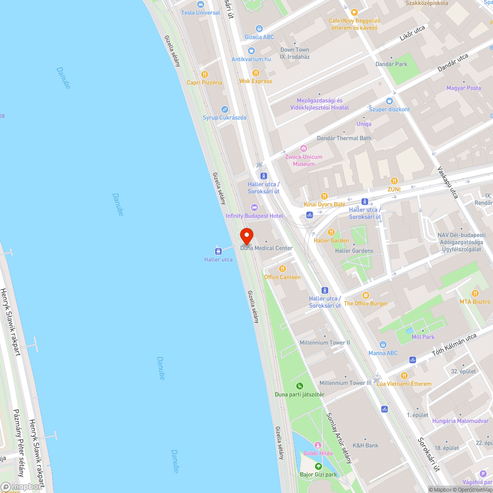 Haller hajóállomás bejelentés helye