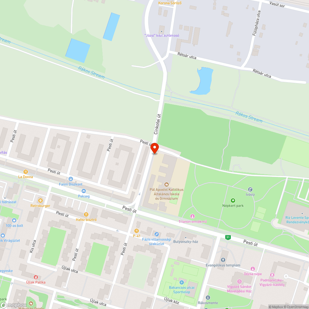 Faág bejelentés helye