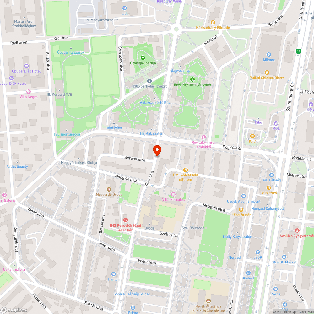 Kátyú - Vihar utca bejelentés helye