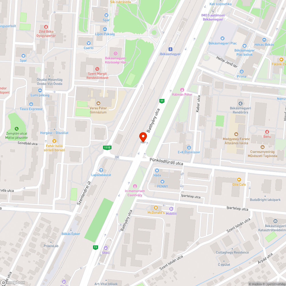 Eldugult vízelvezetők a 11-es úton bejelentés helye