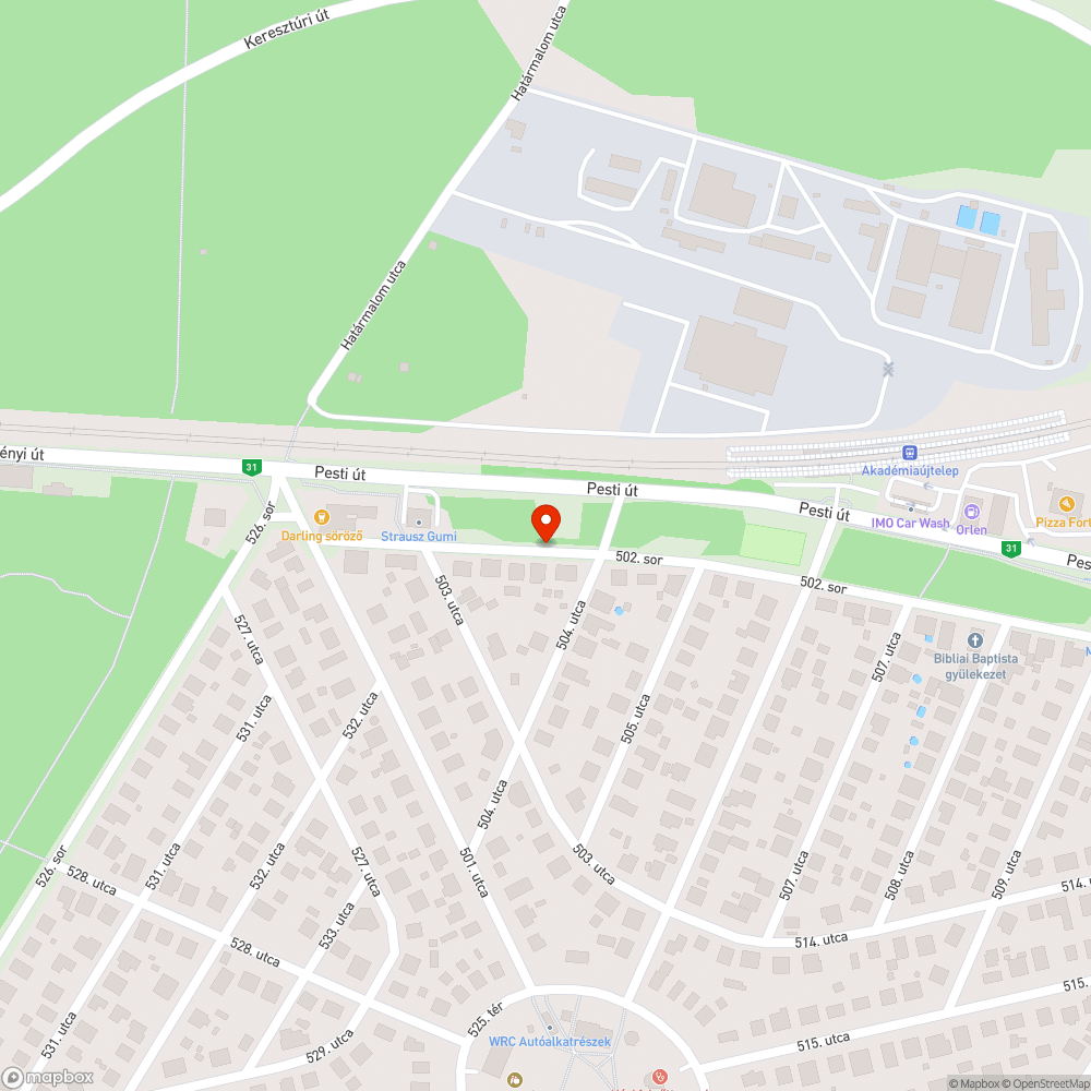 Benőtt bejelentés helye