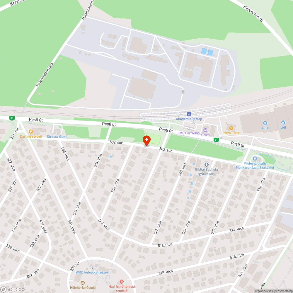 Kátyú a csatornafedél mellett bejelentés helye