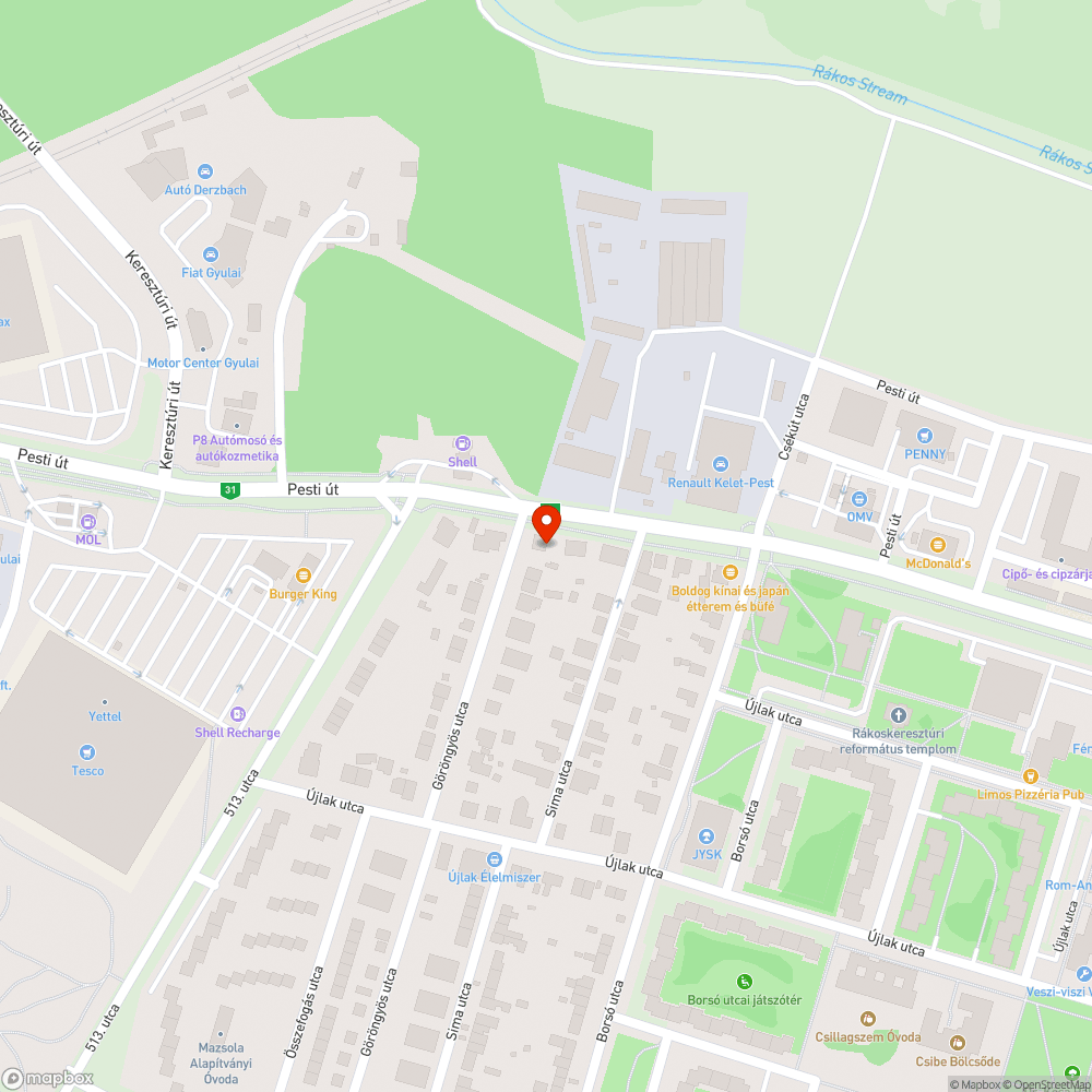 Dzsuvás kerékpárút bejelentés helye