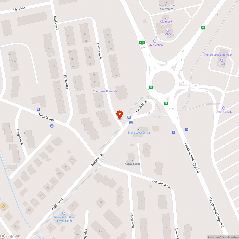 Kerékpárútra nőtt/lógó zöld, nehezen látható felfestés bejelentés helye