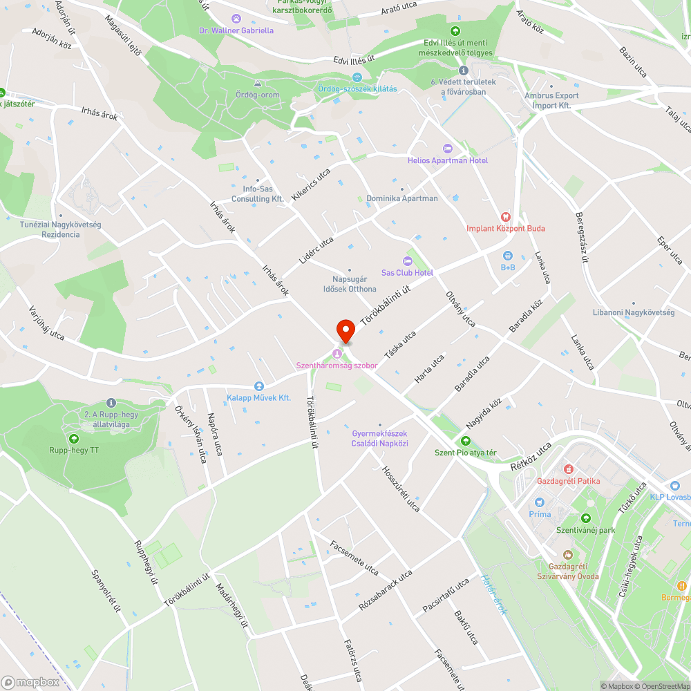 Forgalomtechnikai anomália a Törökbálinti úton bejelentés helye