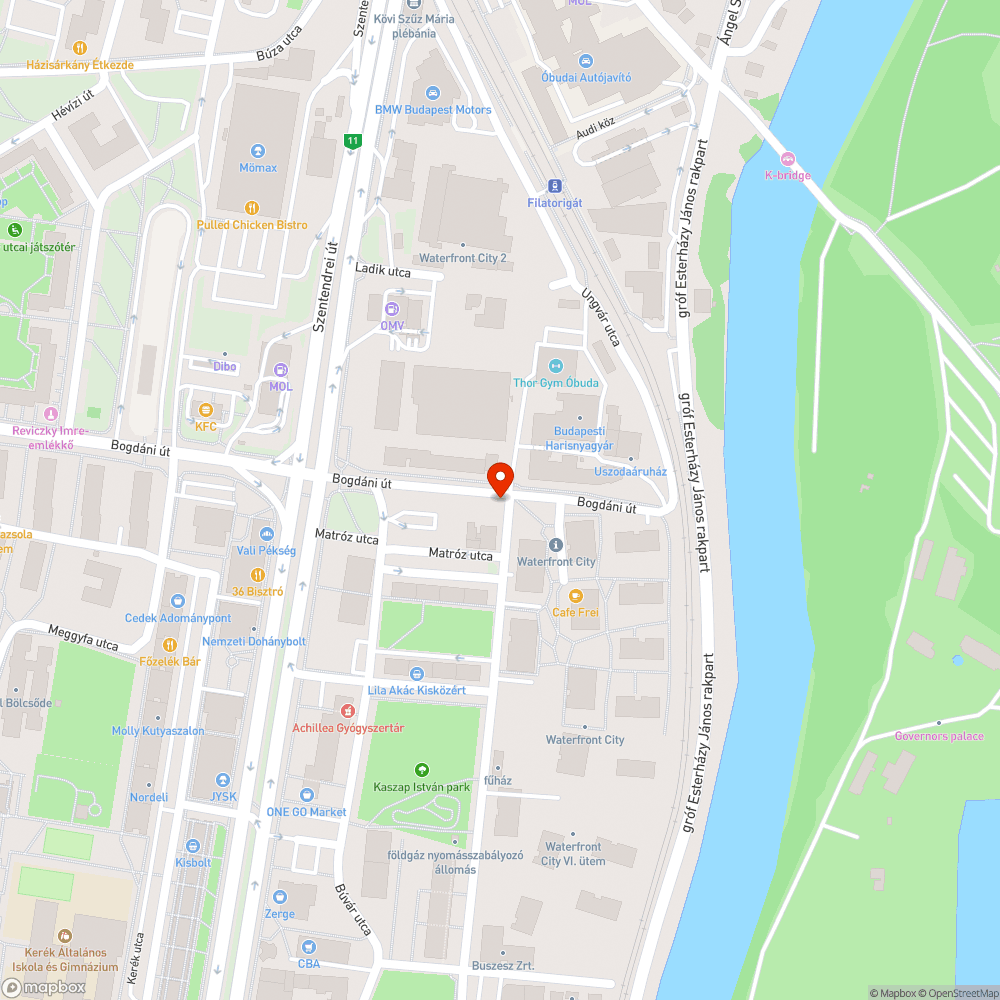 Kiszáradt fa Bogdáni út mellett bejelentés helye