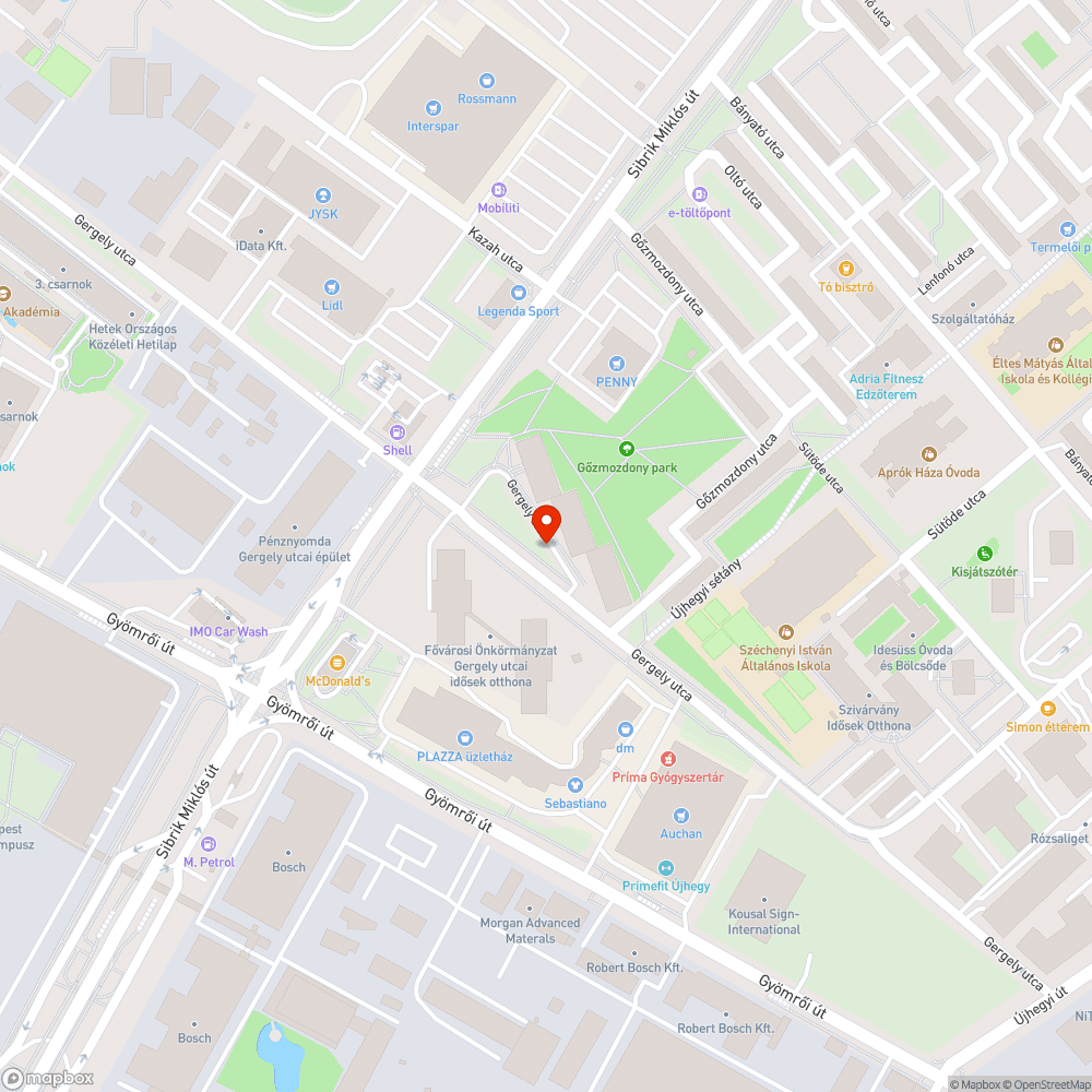 Kiszáradt fa bejelentés helye