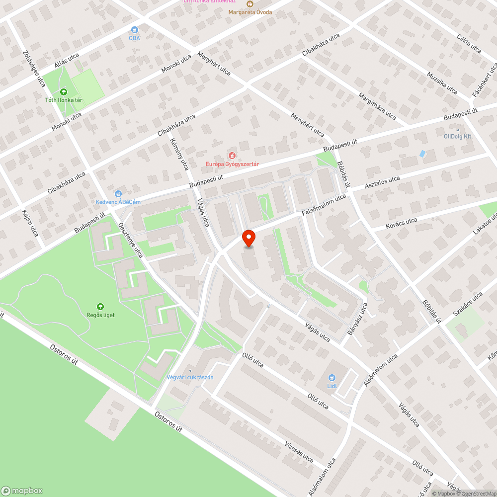 Elektromos szemet bejelentés helye