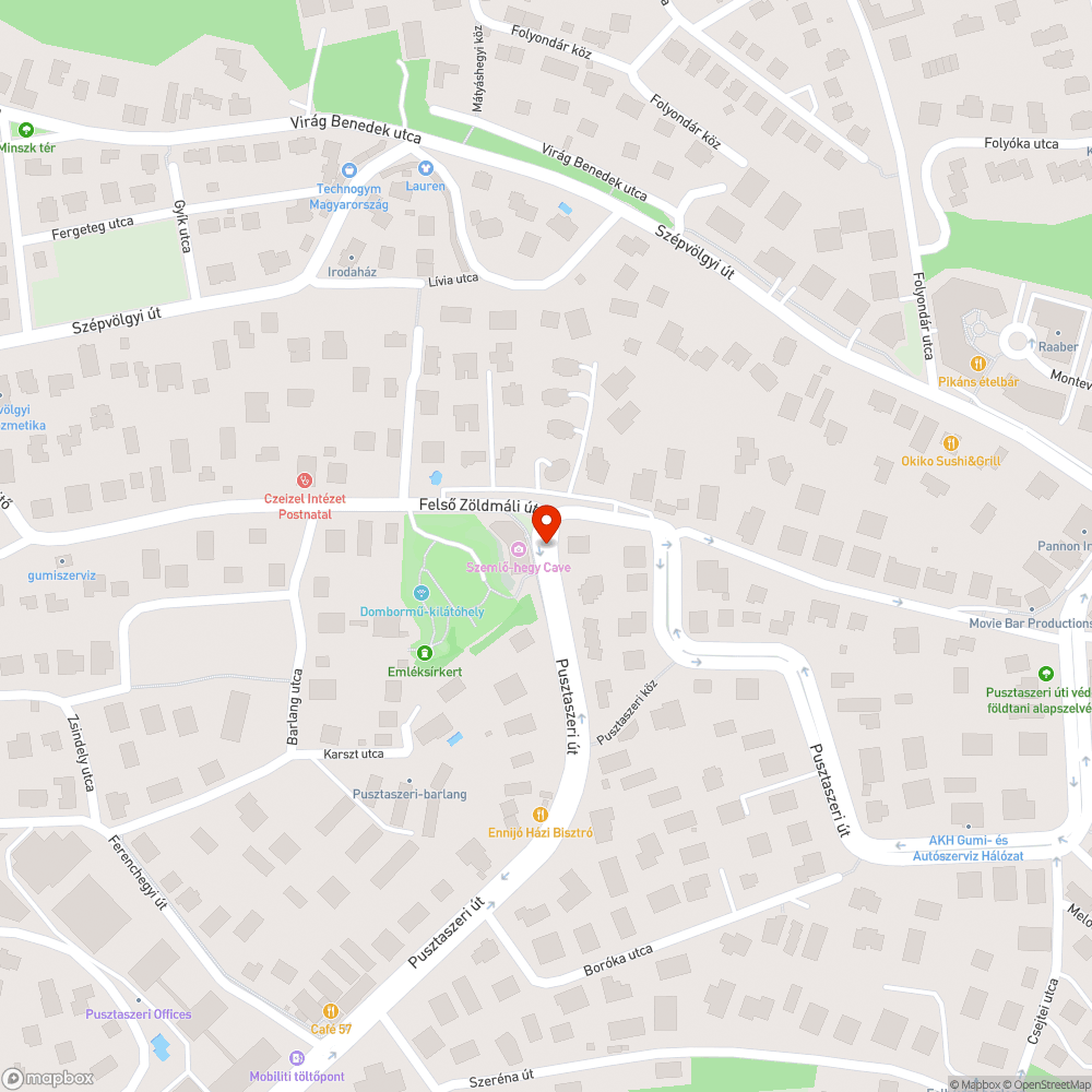 Pusztaszeri út hepe-hupás bejelentés helye