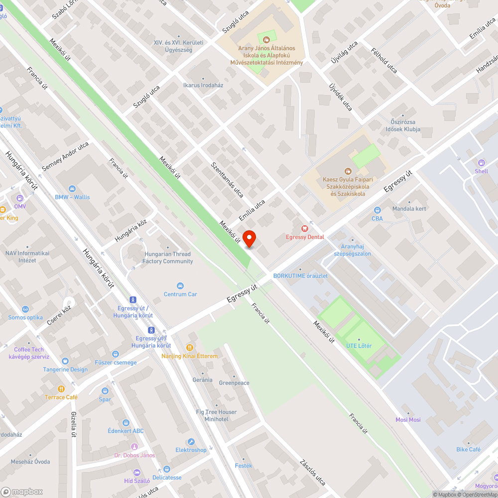 Elhagyott autó bejelentés helye