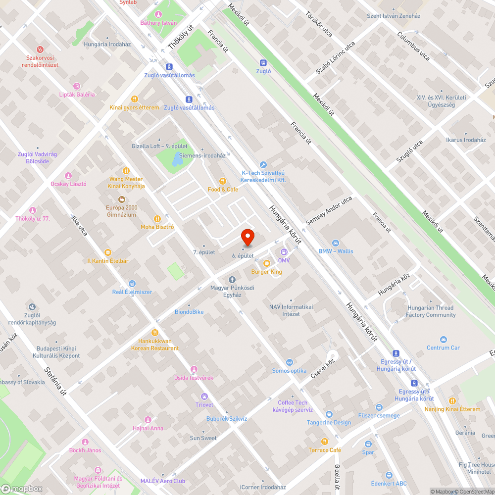 Elhagyott autó bejelentés helye