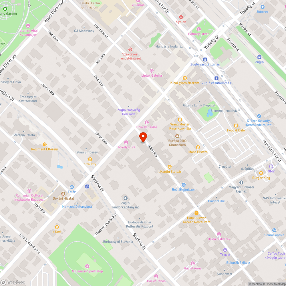 Elhagyott autó bejelentés helye