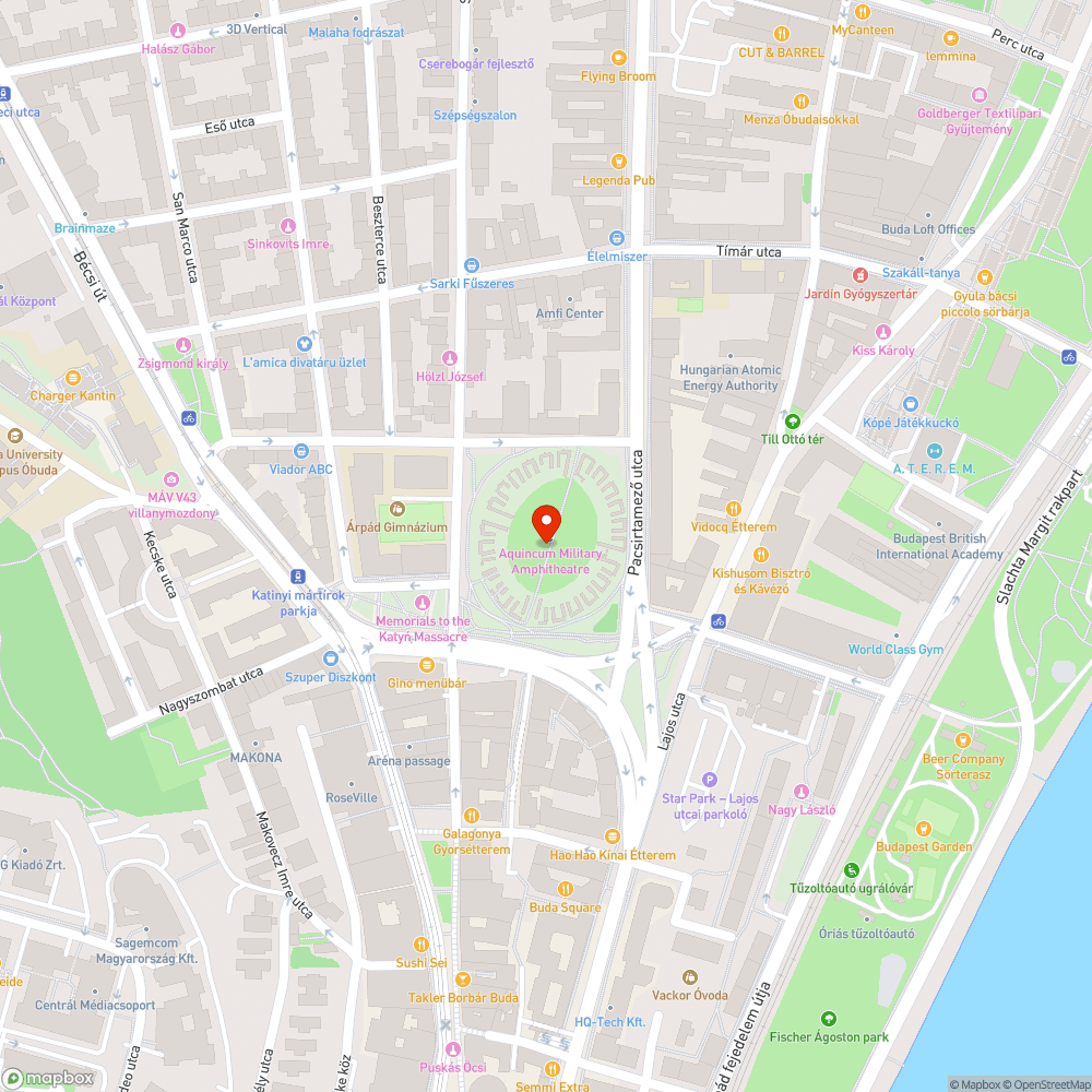 Elhanyagolt Amfiteátrum bejelentés helye