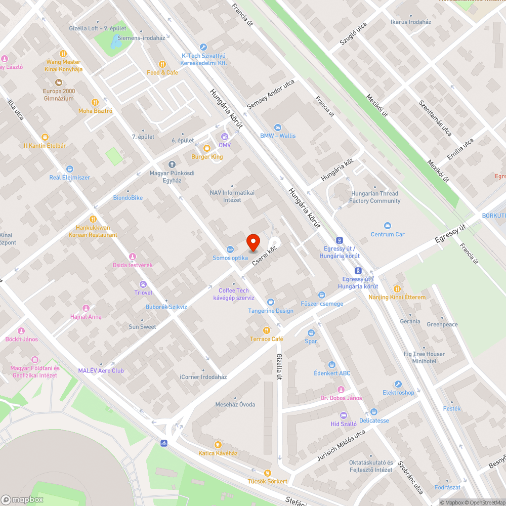 Elhagyott autó bejelentés helye