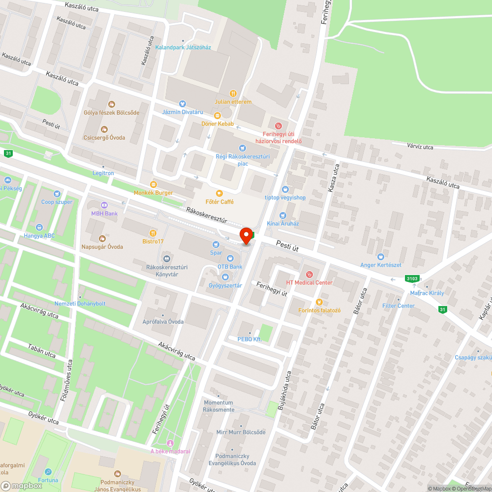 Oszlop bejelentés helye