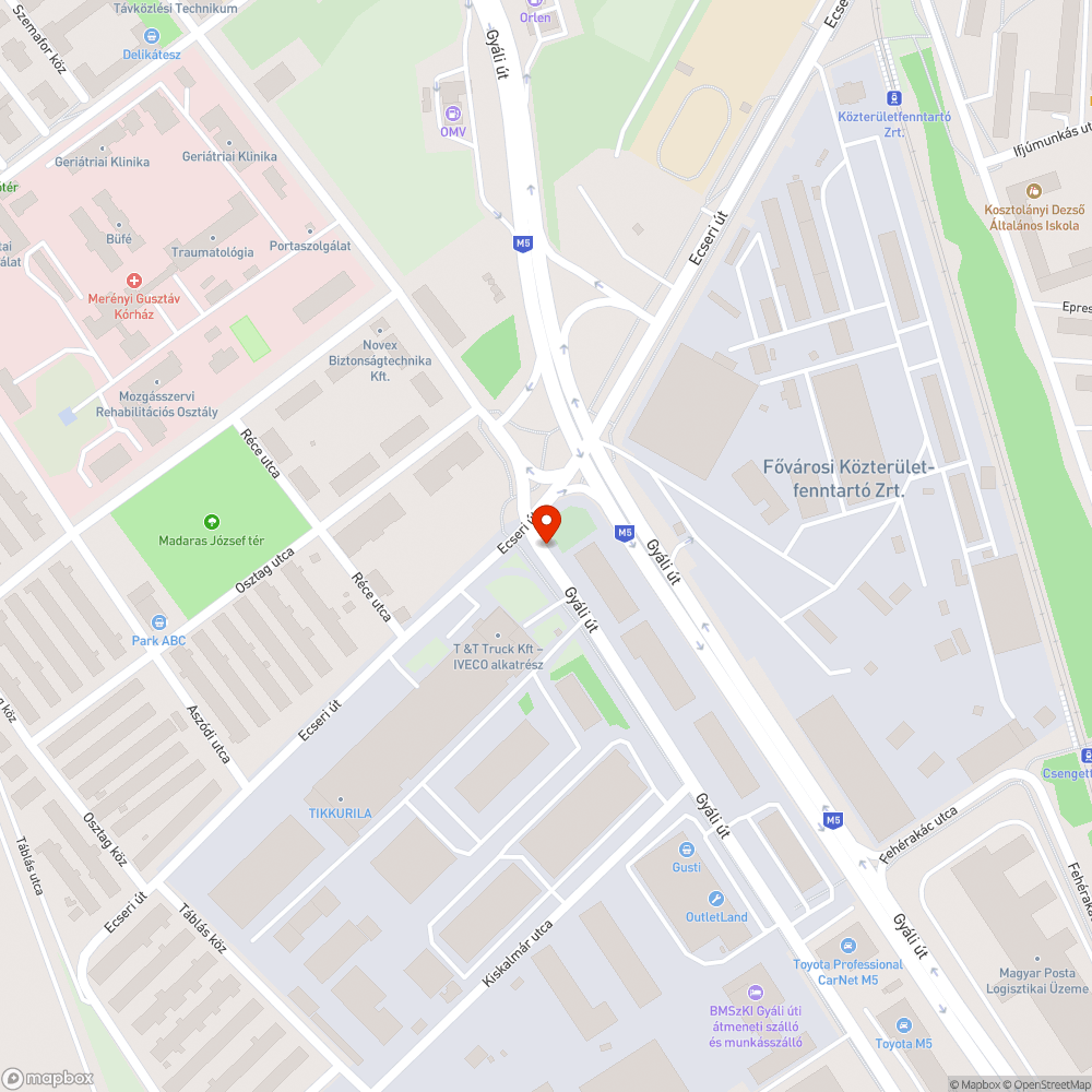 Tábla hiánya (?) bejelentés helye