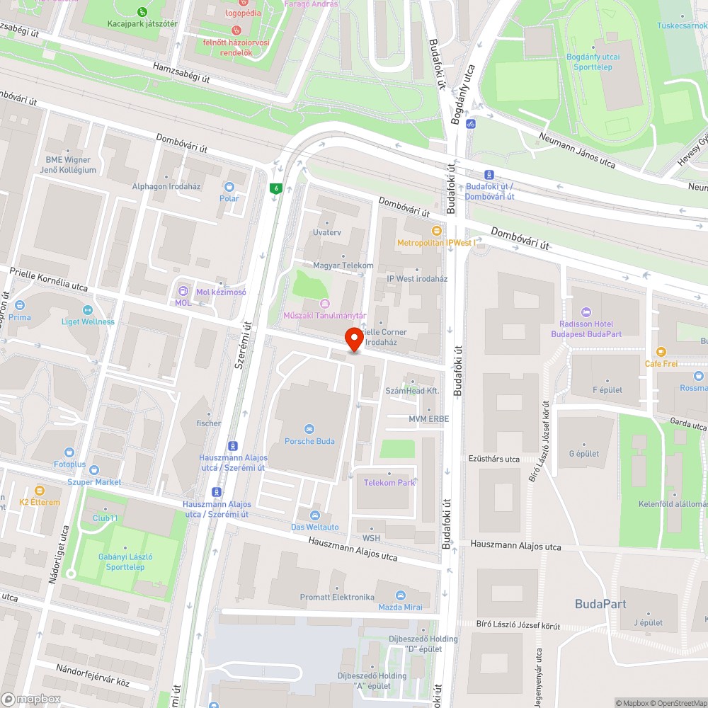 Kiszáradt tuja a Prielle utcában bejelentés helye