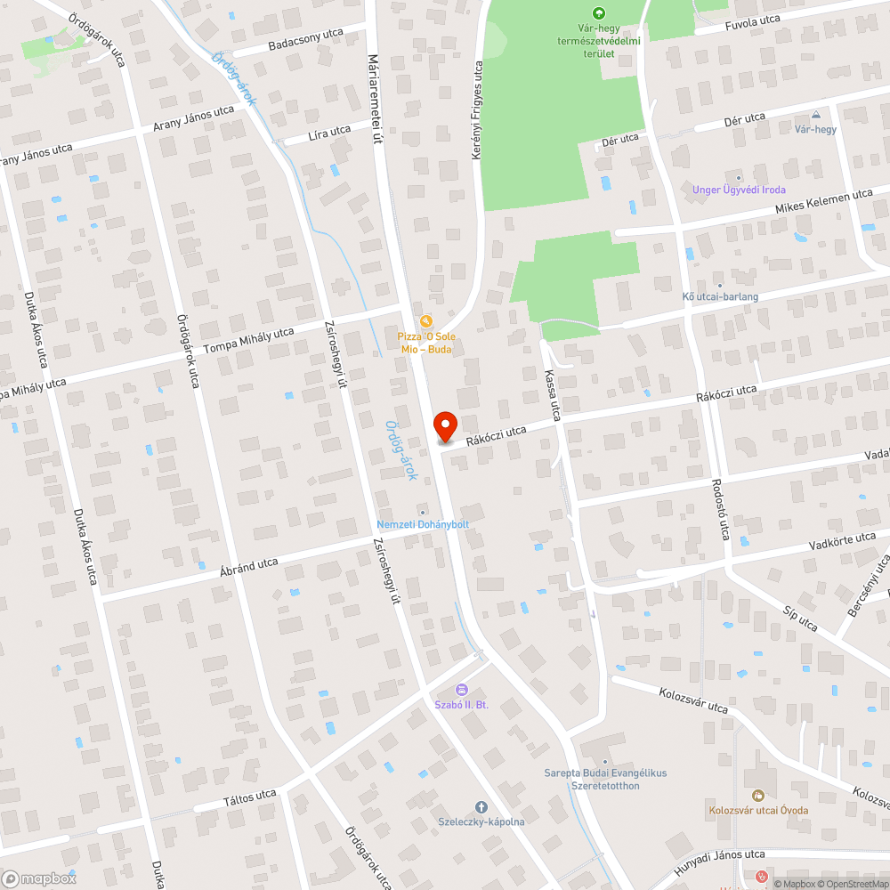 elkopott bejelentés helye