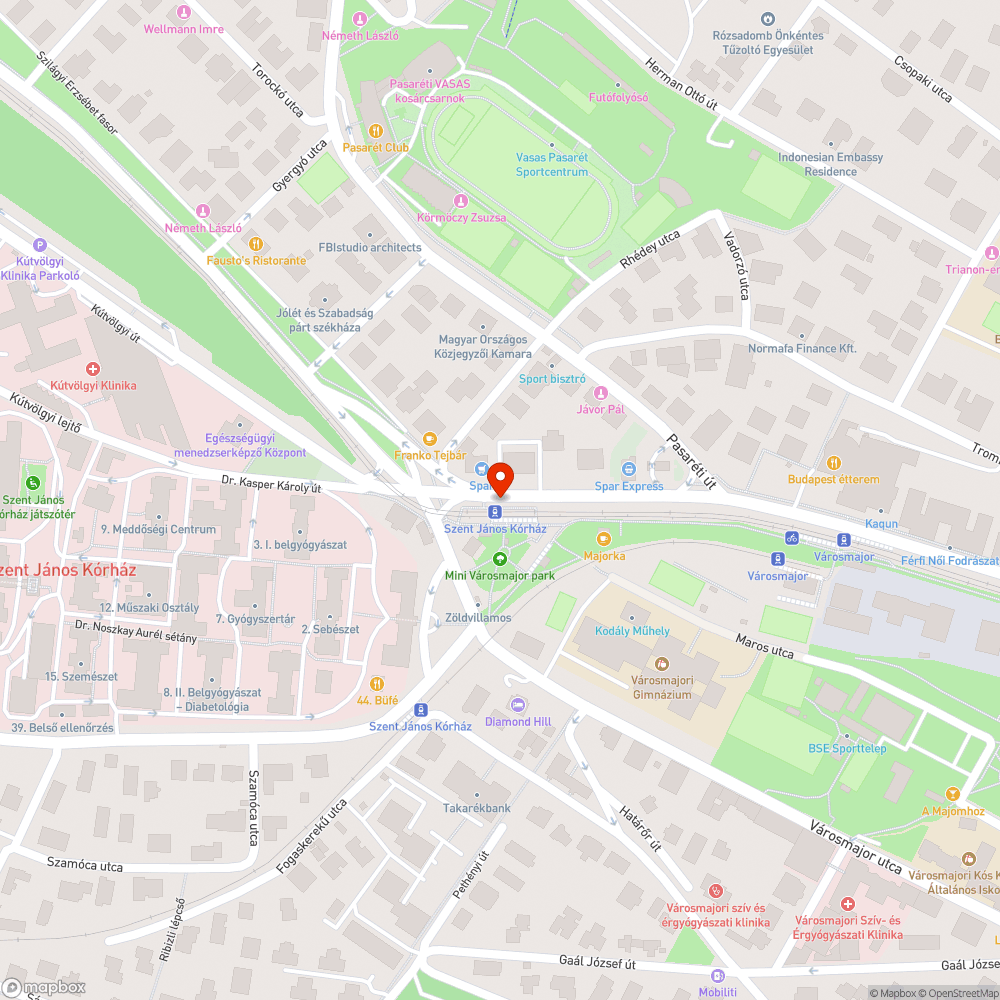 Szétvert villamosmegálló bejelentés helye