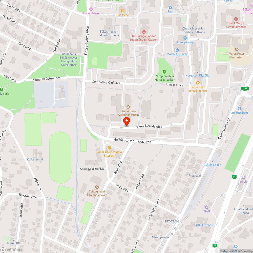 Újabb kátyú bejelentés helye