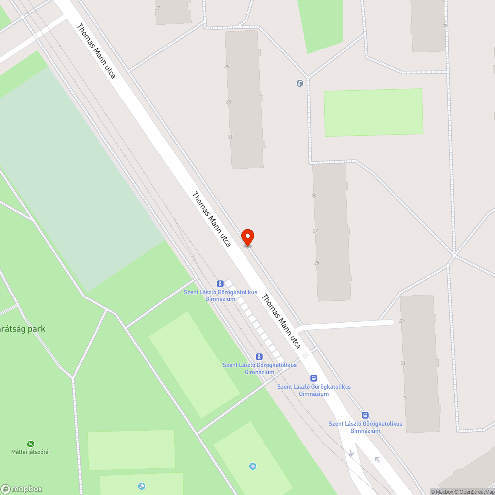 Kidőlt fa a Thomas Mann utcán bejelentés helye