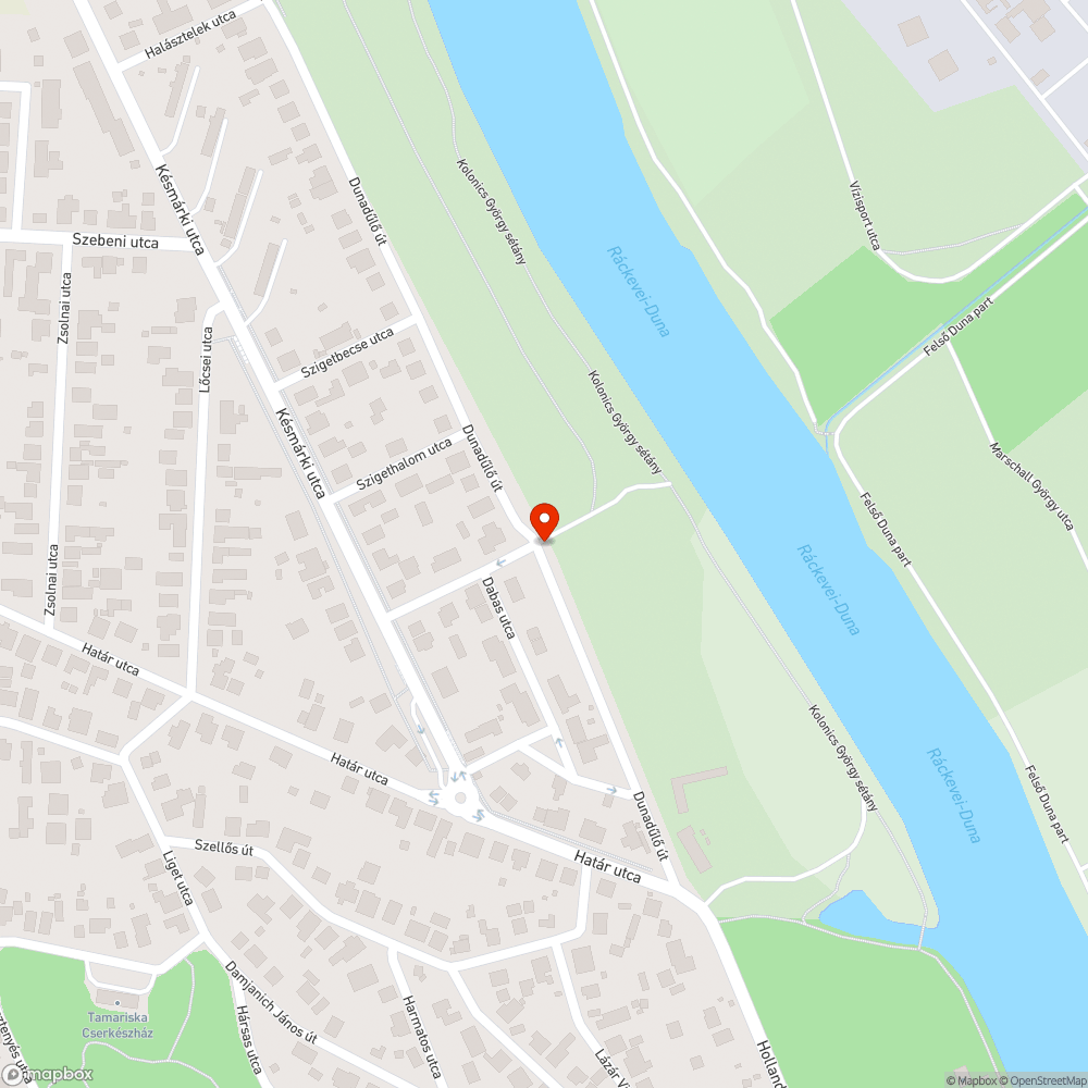 Illegális szeméthalom a Dunadűlő utcán bejelentés helye