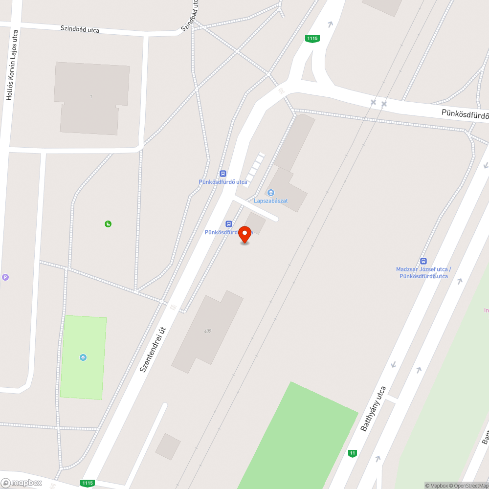 Eltömődött csatorna bejelentés helye