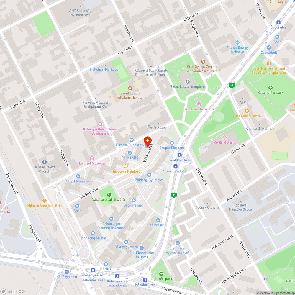 Kiszáradt fa bejelentés helye