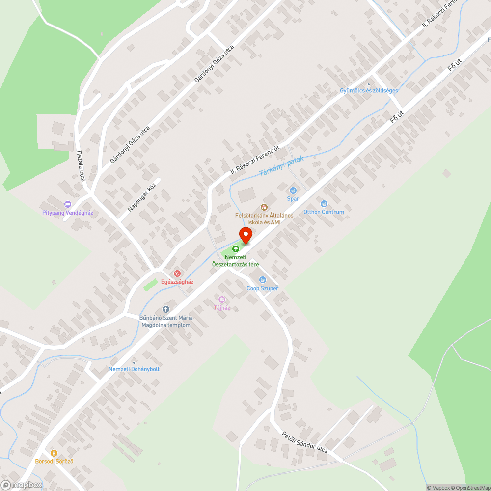 Felsőtárkány főúton sok kátyú, mélyedés, süllyedés bejelentés helye