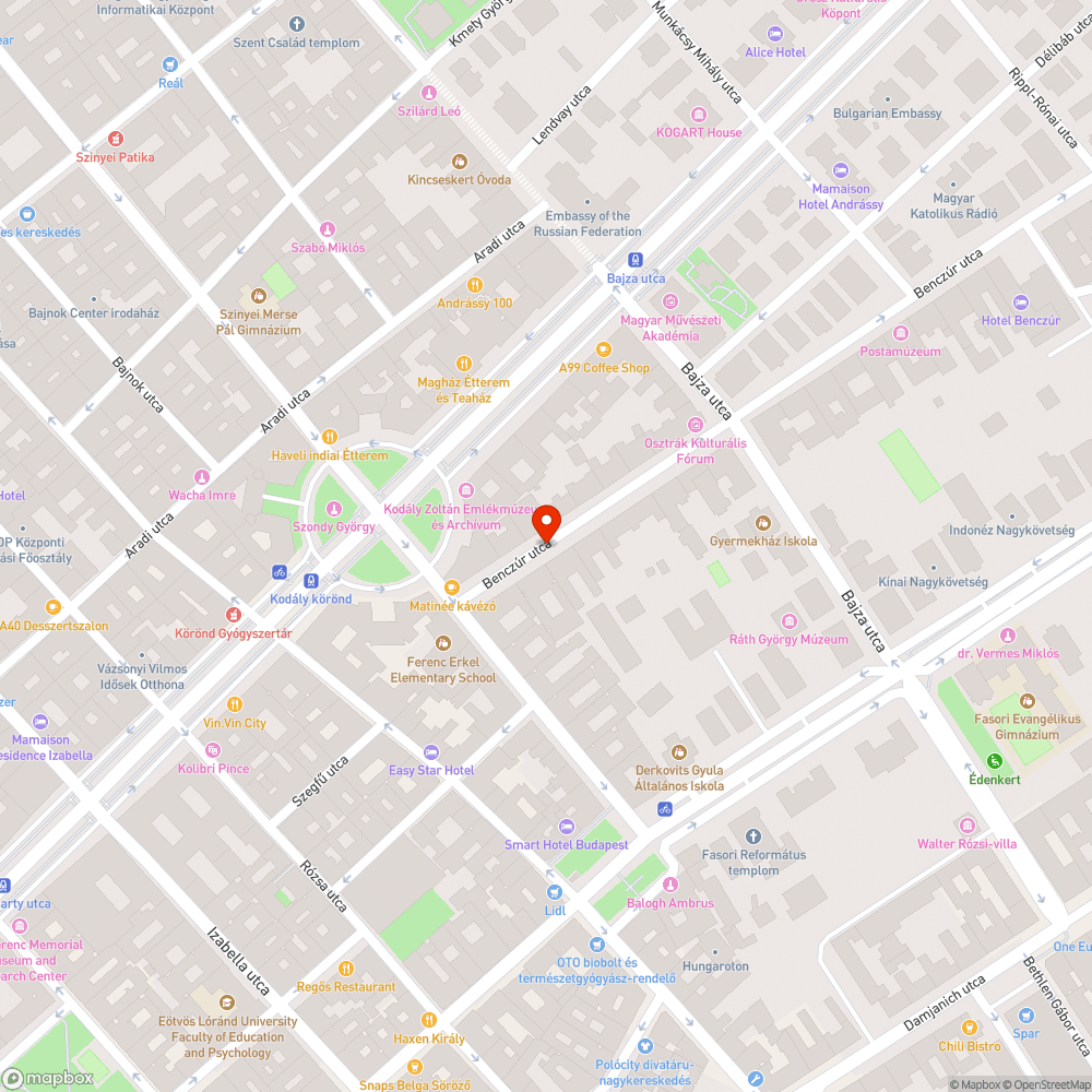 Szemet a Benczurban bejelentés helye