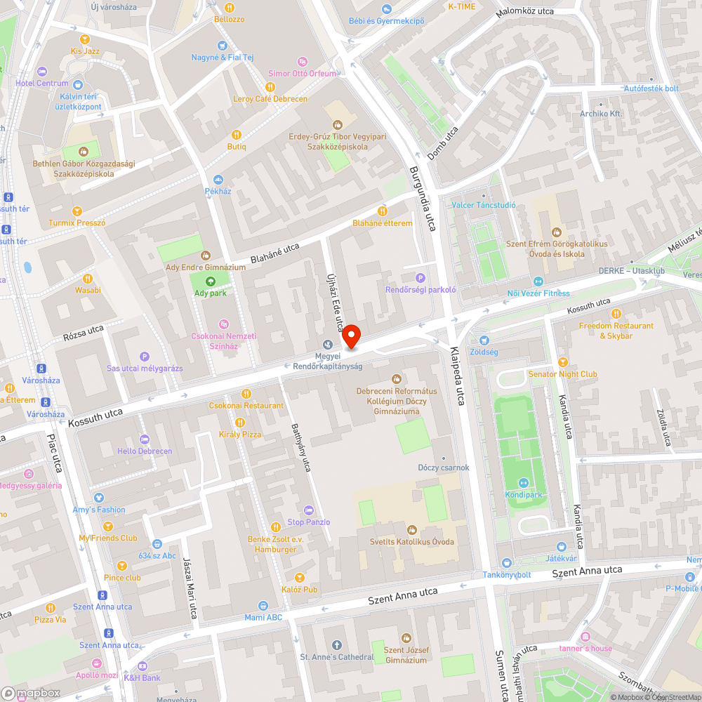 Gaz bejelentés helye