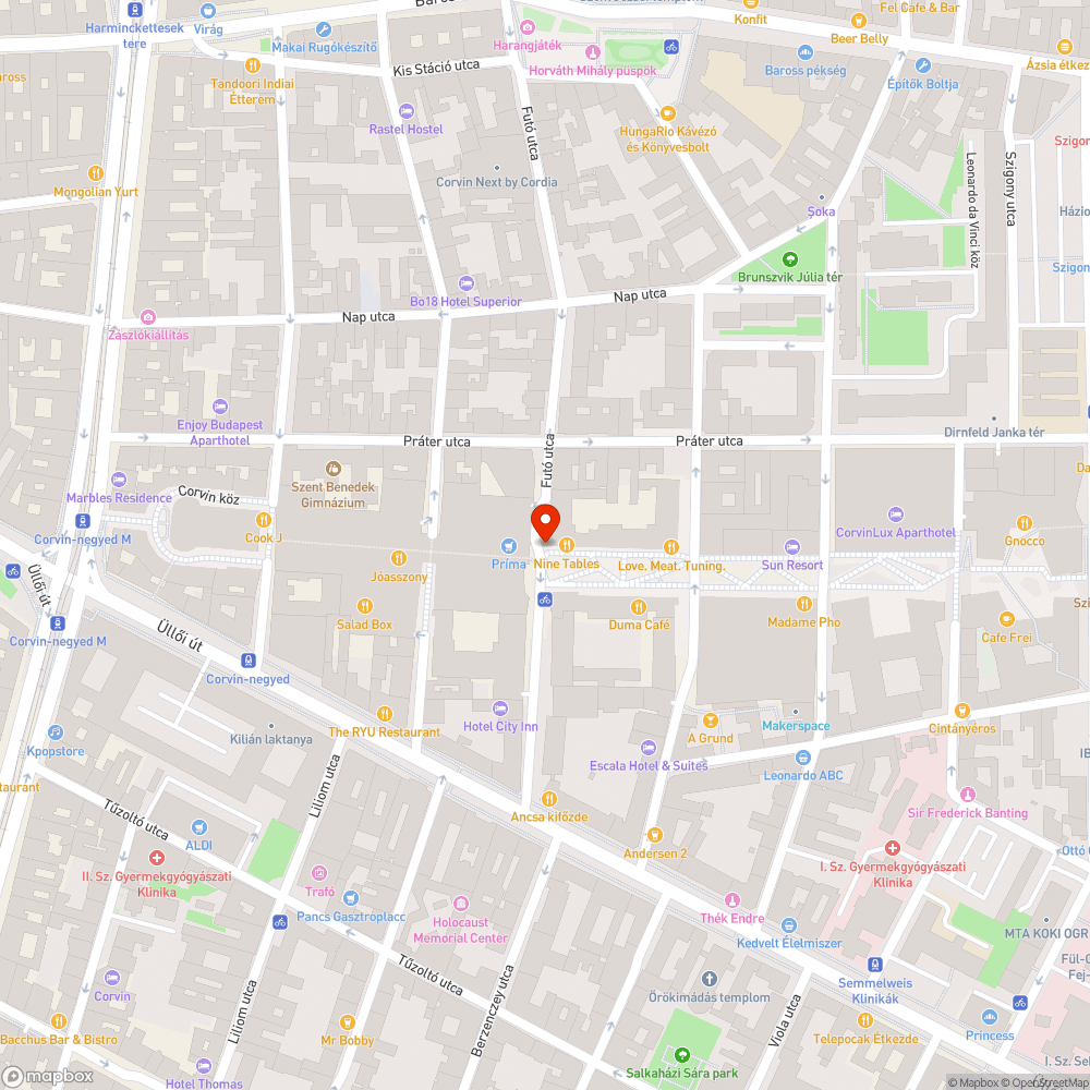 Szétesett díszburkolat bejelentés helye