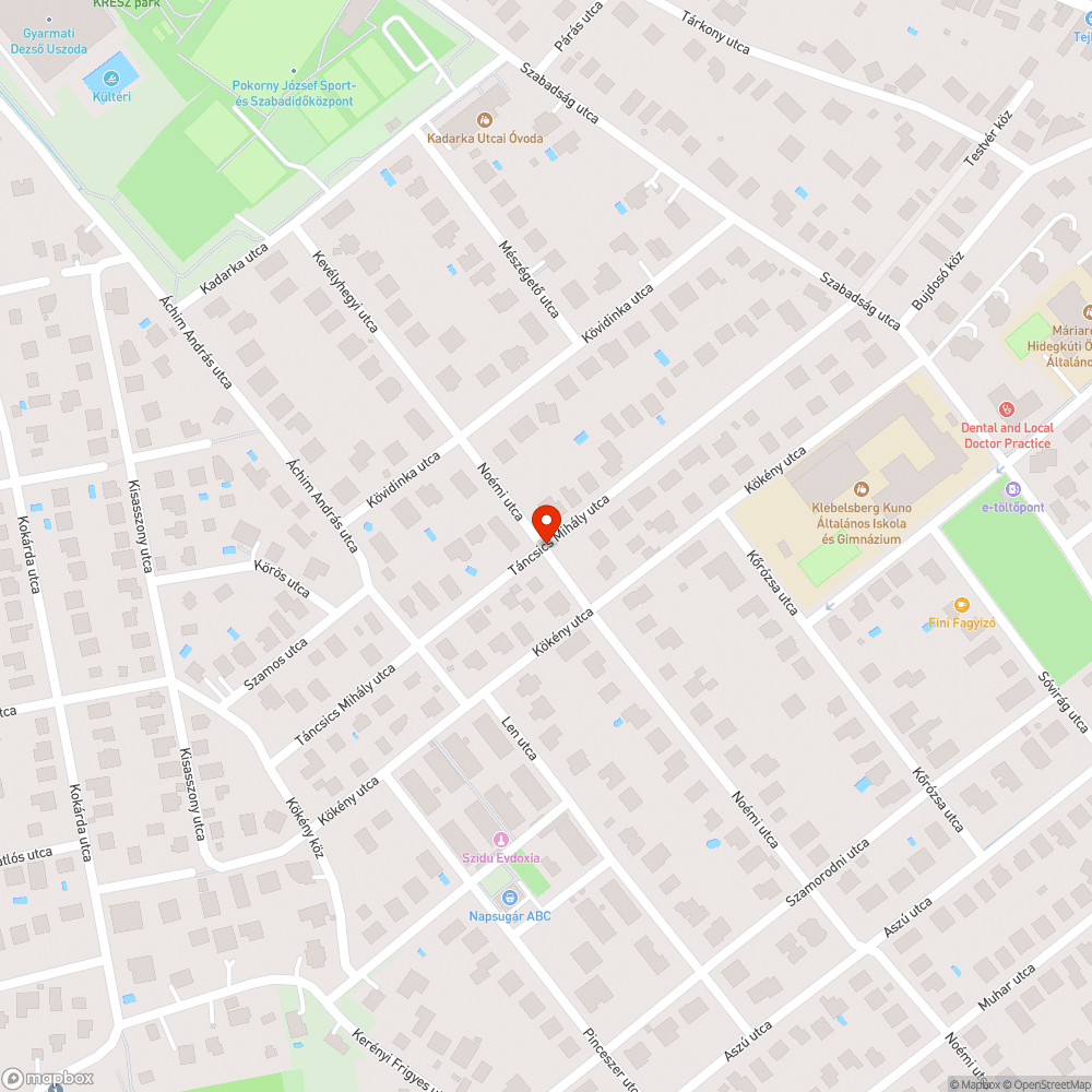 Kátyú az útburkolaton bejelentés helye