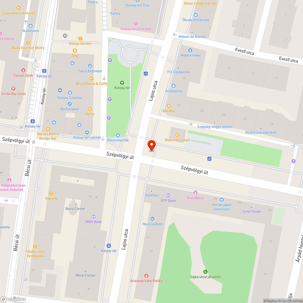 Eperfa a Kolosy téren bejelentés helye